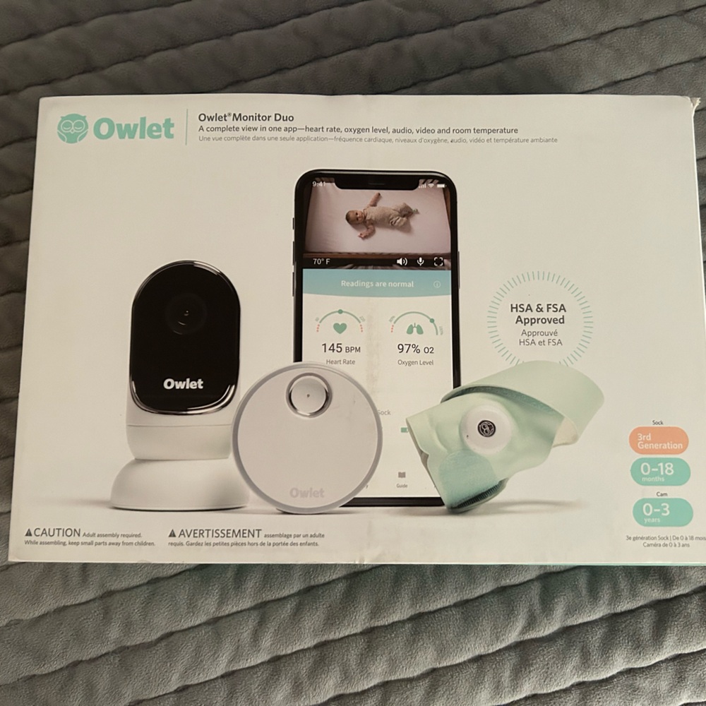 Owlet Monitor Duo HD Camera and Dream Sock